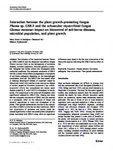 Interaction between the plant growth-promoting ...