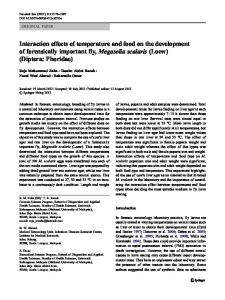 Interaction effects of temperature and food on the development of ...
