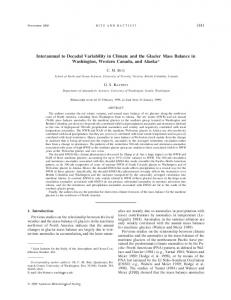 Interannual to Decadal Variability in Climate and the ... - CiteSeerX