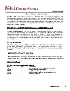 InteriorDesignOption Sheet0810 - California State University ...