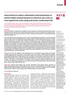Interventions to reduce colonisation and transmission of antimicrobial ...