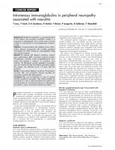 Intravenous immunoglobulins in peripheral neuropathy associated