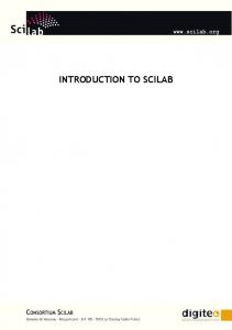 INTRODUCTION TO SCILAB