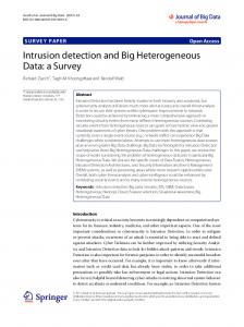 Intrusion detection and Big Heterogeneous Data - Journal of Big Data