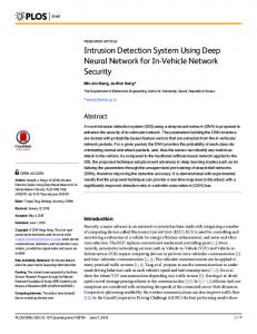 Intrusion Detection System Using Deep Neural Network for In ... - PLOS