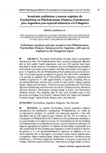 Inventario preliminar y nuevos registros de Psychodidae no ... - SciELO