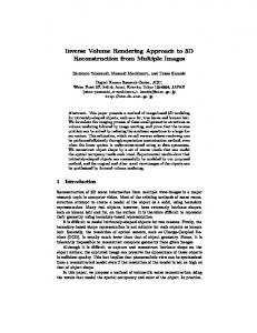 Inverse Volume Rendering Approach to 3D ... - CiteSeerX
