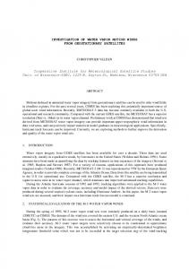 INVESTIGATION OF WATER VAPOR MOTION WINDS FROM ...