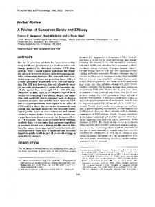 Invited Review A Review of Sunscreen Safety and ... - Semantic Scholar