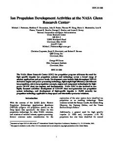 Ion Propulsion Development Activities at the NASA Glenn Research ...
