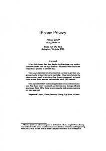 iPhone Privacy