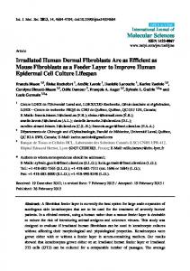 Irradiated Human Dermal Fibroblasts Are as ... - Semantic Scholar
