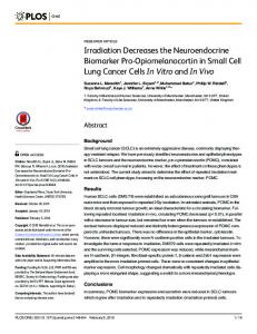 Irradiation Decreases the Neuroendocrine ... - Semantic Scholar