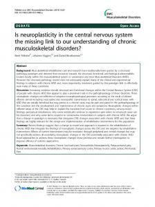 Is neuroplasticity in the central nervous system the ... - Semantic Scholar