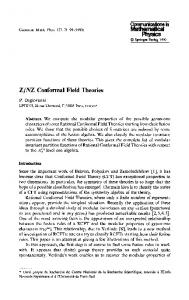 iVZ Conformal Field Theories