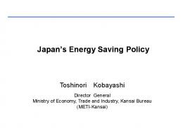 Japan's Energy Saving Policy