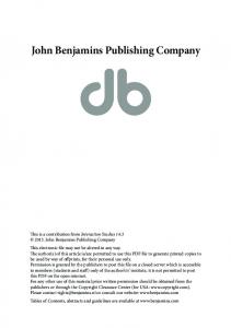 John Benjamins Publishing Company - Osaka University