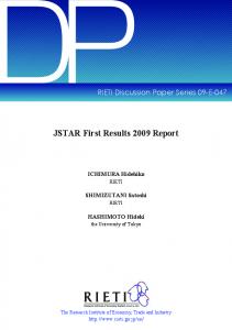 JSTAR First Results 2009 Report