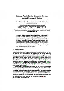 Kanopy: Analysing the Semantic Network around ... - Derek Greene