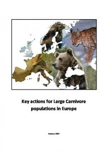 Key actions for Large Carnivore populations in Europe - European ...