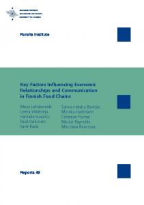 Key Factors Influencing Economic Relationships - Helsingin yliopisto