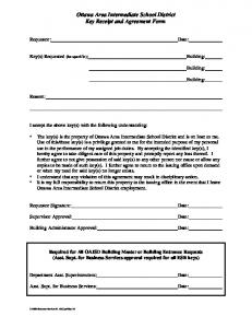 Key Receipt Agreement - Ottawa Area Intermediate School District