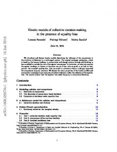 Kinetic models of collective decision-making in the presence of ...