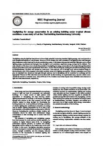 KKU Engineering Journal - ThaiJO