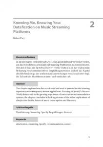 Knowing Me, Knowing You: Datafication on Music