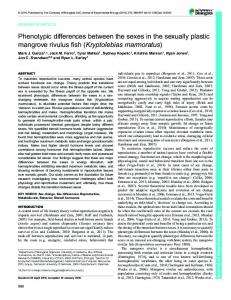 Kryptolebias marmoratus - Journal of Experimental Biology - The ...