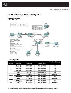 Lab 7.5.2: Challenge Wireless Configuration
