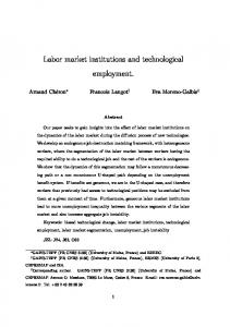 Labor market institutions and technological employment.