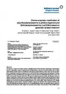 LacDiNAc - Beilstein Journal of Organic Chemistry