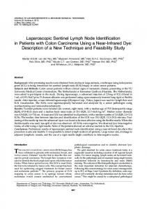 Laparoscopic Sentinel Lymph Node Identification in Patients with ...