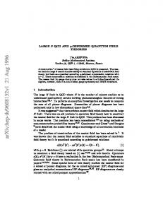 LARGE N QCD AND q-DEFORMED QUANTUM FIELD THEORIES
