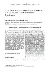 Late Palaeozoic Ultramafic Lavas in Yunnan, SW ... - Semantic Scholar