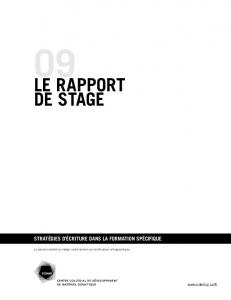 le rapport de Stage - ccdmd