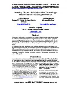 Learning Circles - Journal of Information Technology Education