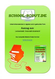 Lernwerkstatt: Grammatik kinderleicht - School-Scout