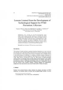 Lessons learned from the development of technological support for ...