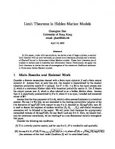 Limit Theorems in Hidden Markov Models - The University of Hong ...
