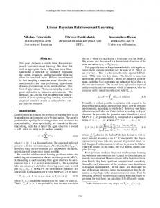 Linear Bayesian Reinforcement Learning - IJCAI