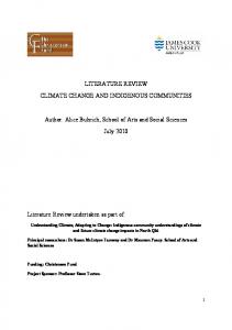 LITERATURE REVIEW CLIMATE CHANGE AND INDIGENOUS ...