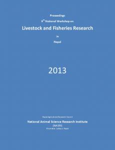 Livestock and Fisheries Research