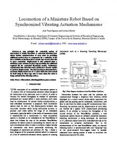 Locomotion of a Miniature Robot Based on Synchronized Vibrating ...