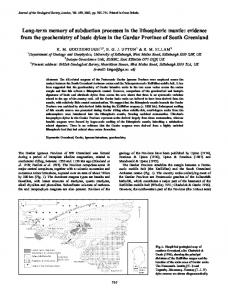 Long-term memory of subduction processes in the lithospheric mantle ...