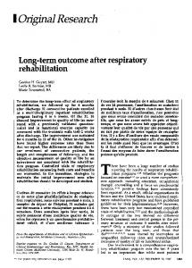 Long-term outcome after respiratory - Europe PMC