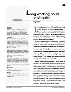 Long working hours and health