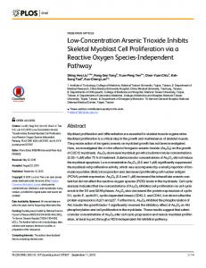 Low-Concentration Arsenic Trioxide Inhibits Skeletal ...
