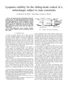 Lyapunov-stability for the sliding-mode control of a turbocharger